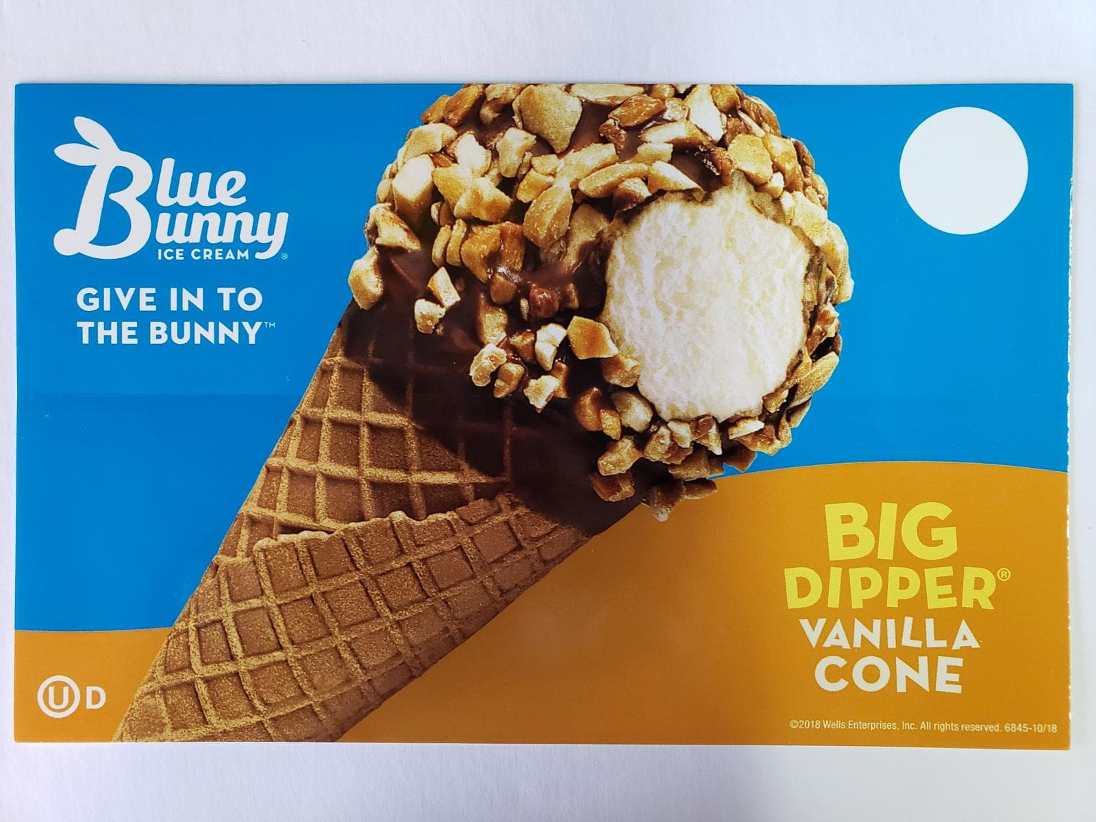 Big Dipper Vanilla Cone from Blue Bunny